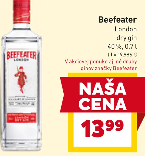 Beefeater London Dry gin s tonikom