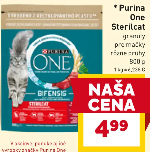 Purina One Sterilcat granuly pre mačky rôzne druhy