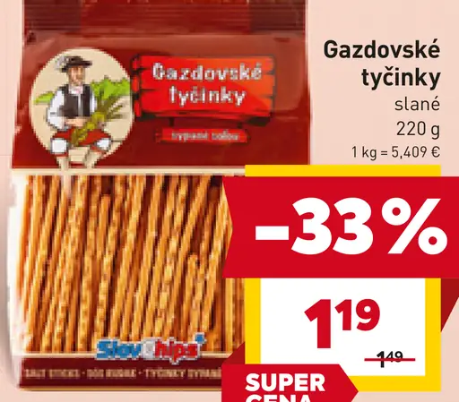 Gazdovské tyčinky slané