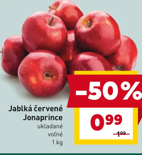 Jablká červené Jonaprince ukladané