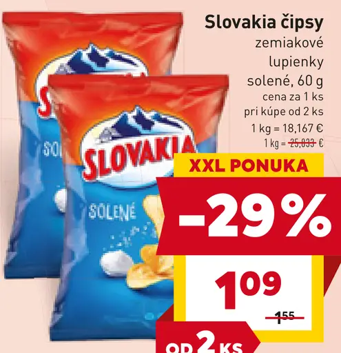 Slovakia zemiakové lupienky solené