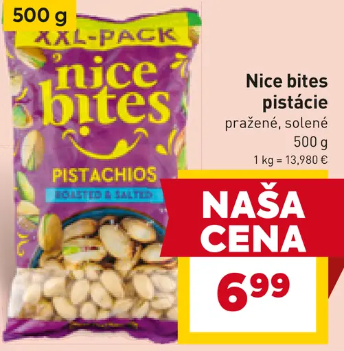 Nice bites pistácie pražené, solené