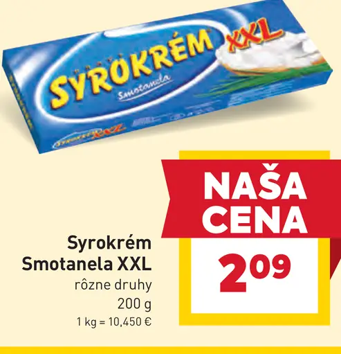 Syrokrém Smotanela XXL tavený syr