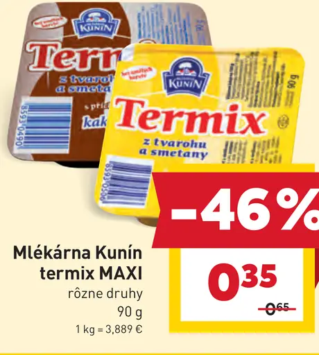 Mlékárna Kunín termix MAXI dezert
