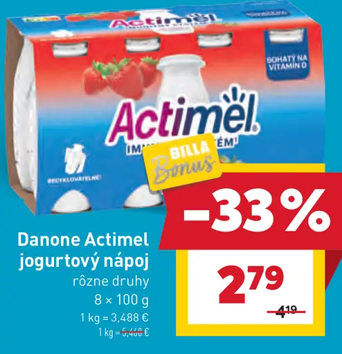 Danone Actimel jogurtový nápoj