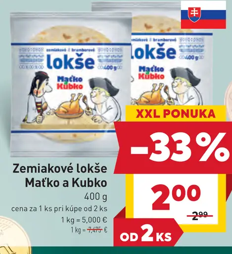 Zemiakové lokše Maťko a Kubko