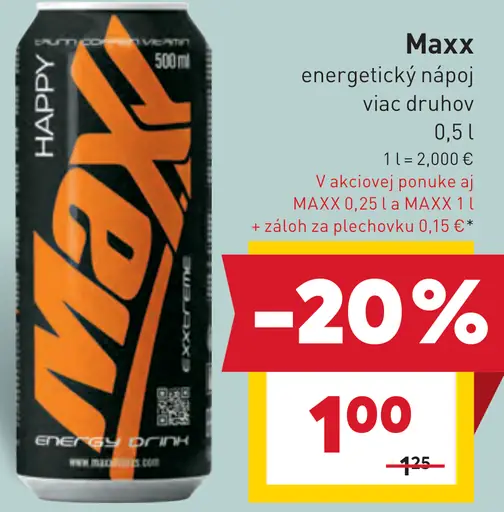 Maxx energetický nápoj