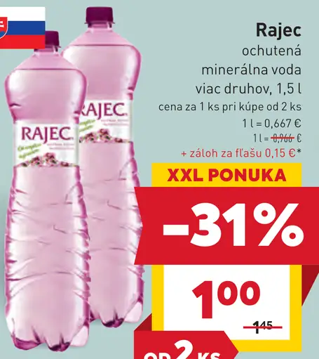 Rajec minerálna voda sýtená