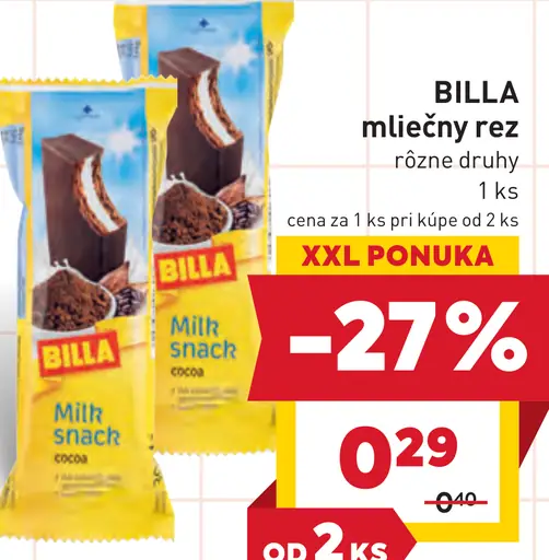 BILLA mliečny rez