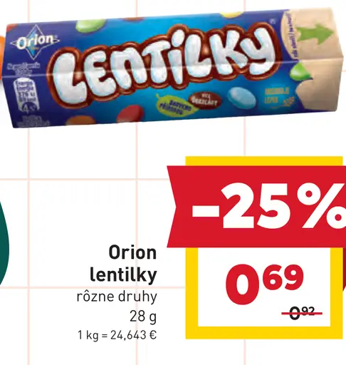 Orion Lentilky cukrové dražé