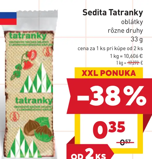 Sedita Tatranky oblátky rôzne druhy