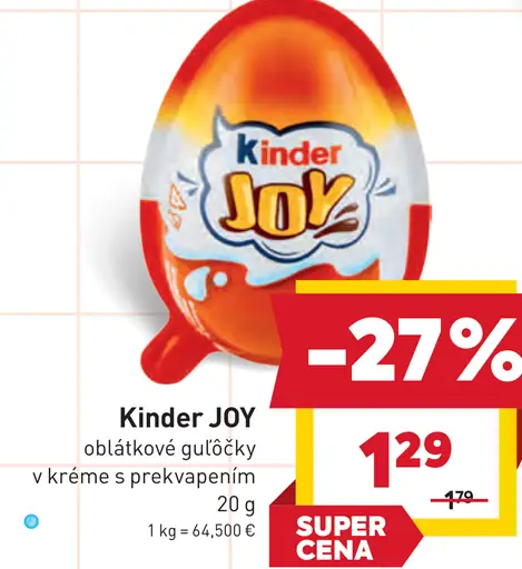 Kinder JOY oblátkové guľôčky v kréme s prekvapením
