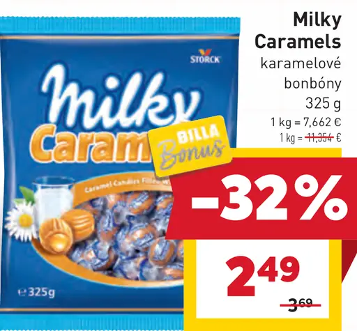 Milky Caramels karamelové bonbóny