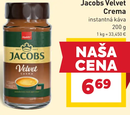 Jacobs Velvet Crema rozpustná káva