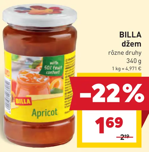 BILLA džem ovocný