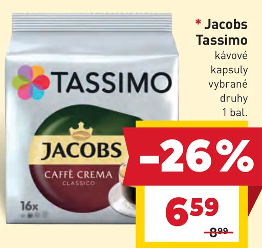 Jacobs Tassimo kávové kapsuly