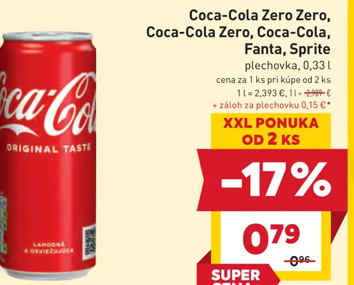 Coca-Cola, Coca-Cola Zero, Fanta, Sprite, Zero Lime