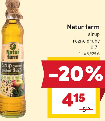Natur farm sirup viac druhov