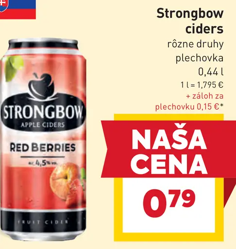 Strongbow ciders rôzne druhy plechovka