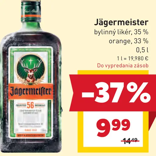 Jägermeister bylinkový likér 35 %