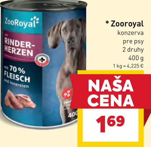 Zooroyal konzerva pre psy rôzne druhy