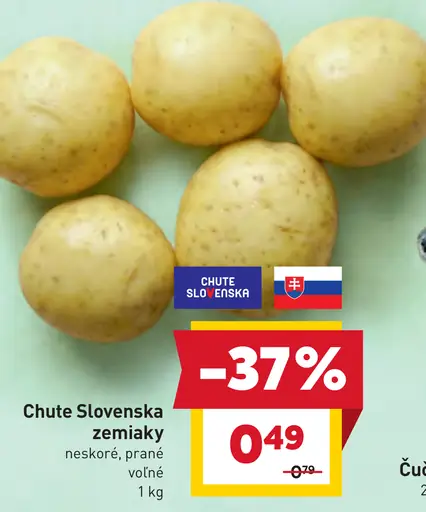 Chute Slovenska zemiaky neskoré prané voľné