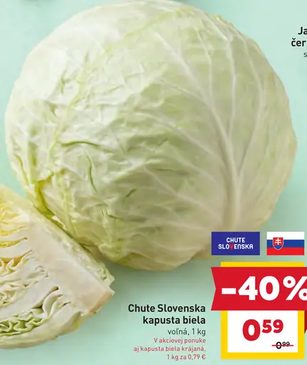 Chute Slovenska kapusta biela voľná
