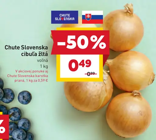 Chute Slovenska cibuľa žltá voľná