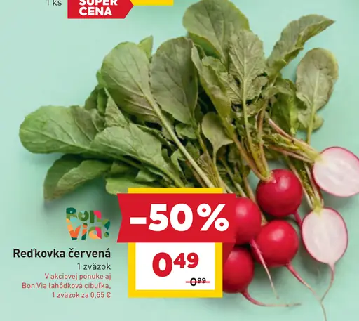 Bon Via reďkovka červená