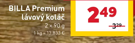BILLA Premium lávový koláč s belgickou čokoládou