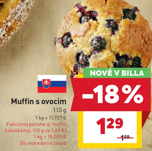 Muffin s ovocím