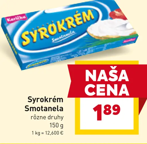 Syrokrém smotanela tavený syr