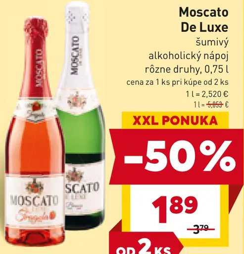 Moscato De Luxe šumivý alkoholický nápoj