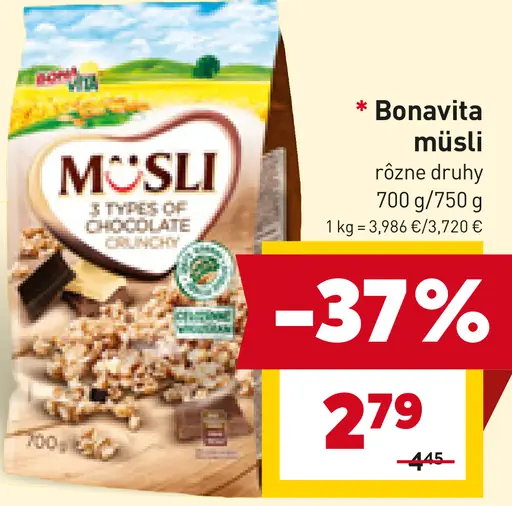 Bonavita müsli 5 Types of Chocolate