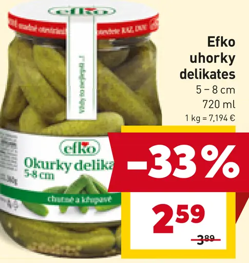 Efko uhorky delikates 5-8 cm