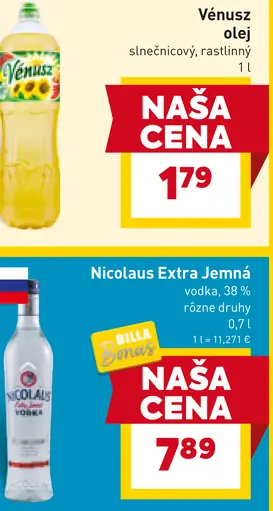 Vénusz Jedlý jednodruhový rastlinný olej slnečnicový