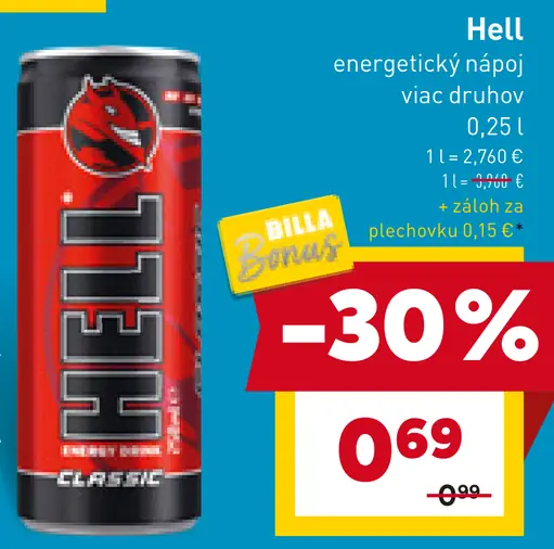 Hell Classic energetický nápoj