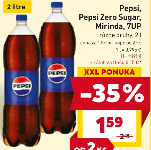 Pepsi, Pepsi Zero Sugar, Mirinda, 7UP sýtený nealkoholický nápoj