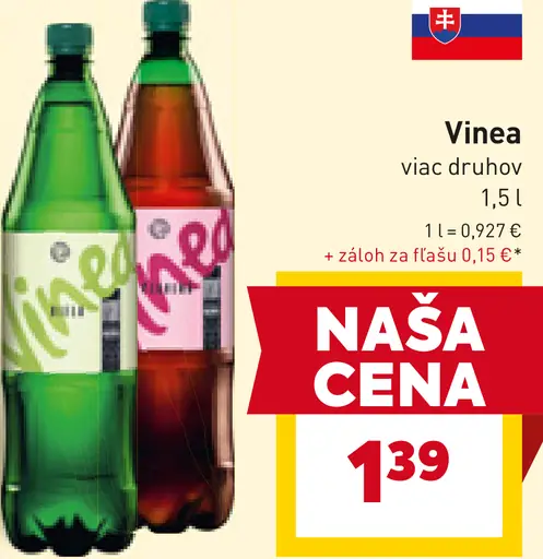 Vinea nealkoholický nápoj rôzne druhy