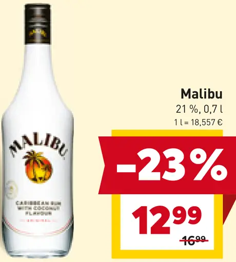 Malibu kokosový likér