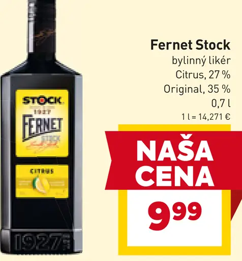 Fernet Stock Citrus Bylinný likér