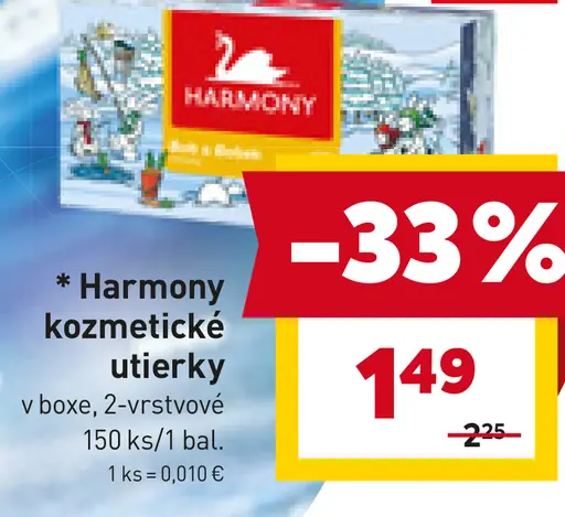 HARMONY kozmetické utierky
