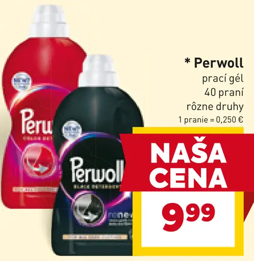 Perwoll prací gél rôzne druhy