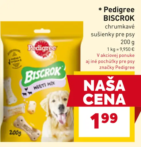 Pedigree Biscrok chrumkavé sušienky pre psy