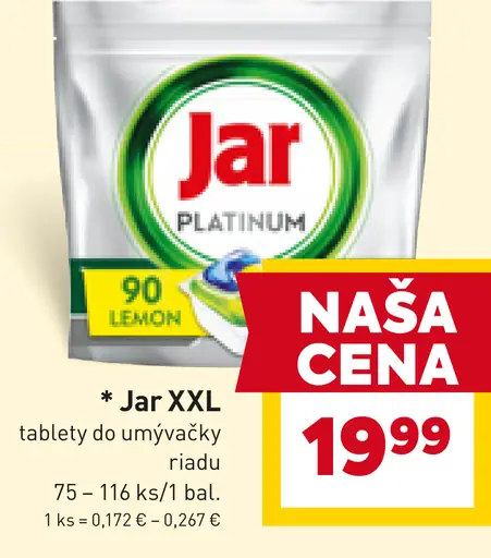 Jar Platinum tablety do umývačky