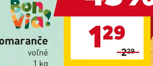 Bon Via pomaranče voľné