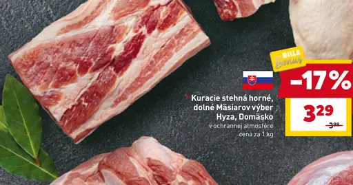 Kuracie stehná horné, dolné Mäsiarov výber Hyza, Domaško