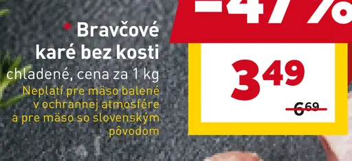 Bravčové karé bez kosti chladené