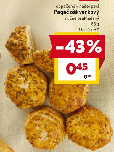 Pagáč oškvarkový ručne prekladaný