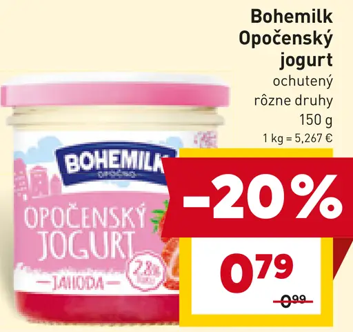 Bohemilk Opočenský jogurt smetanový